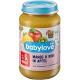Babylove Piure de mango cu kiwi și măr ECO, 5+, 190 g