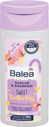 Balea Gel de duș&șampon Sweet Butterfly pentru copii, 50 ml