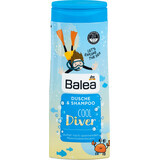 Balea Kids 2în1 gel duș&șampon Cool Diver, 300 ml