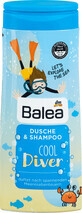 Balea Kids 2&#238;n1 gel duș&amp;șampon Cool Diver, 300 ml