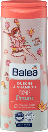 Balea Kids gel de duș și șampon 2în1 Flower Dream, 300 ml