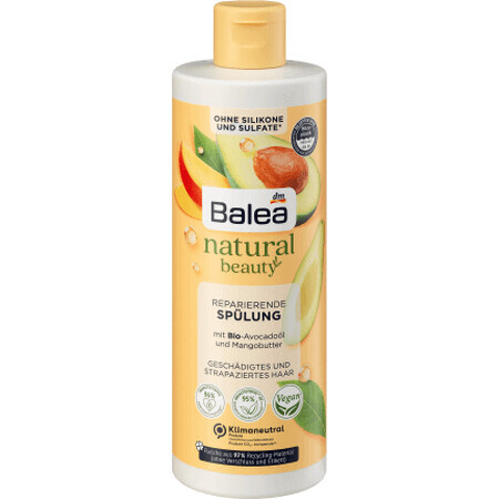 Balea natural beauty balsam reparator cu extract de ulei organic de avocado și unt de mango, 350 ml