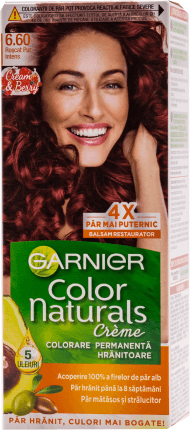 Color Naturals Vopsea de păr permanentă 6.60 roşu pur intens, 1 buc