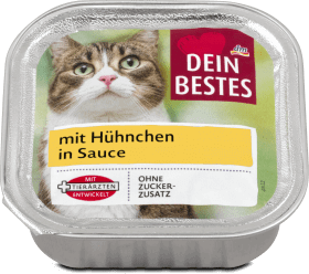 Dein Bestes caserolă hrană umedă pentru pisici carne de pasăre în sos, 100 g