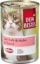 Dein Bestes conservă hrană umedă pentru pisici, cu vita&amp; pui &#238;n sos, 400 g