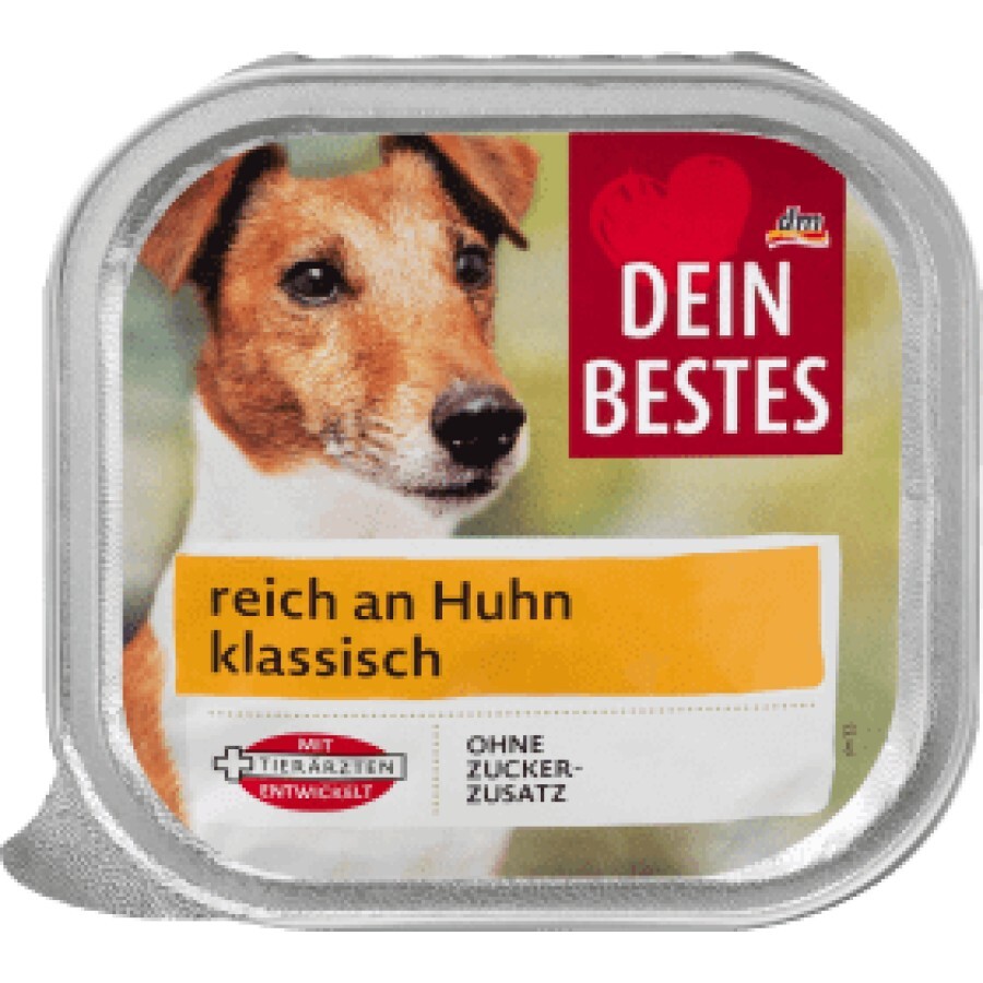 Dein Bestes hrană pentru câini cu multă carne de pui, 300 g