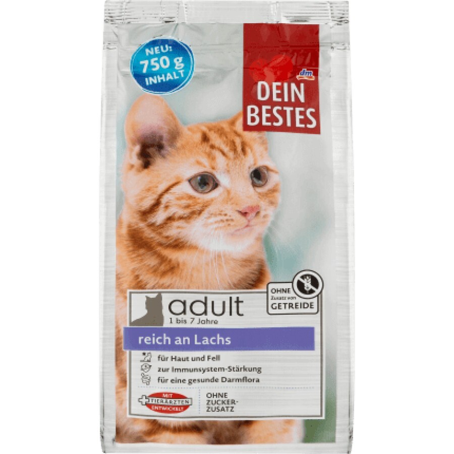 Dein Bestes hrană pentru pisici adulte, cu somon, 750 g