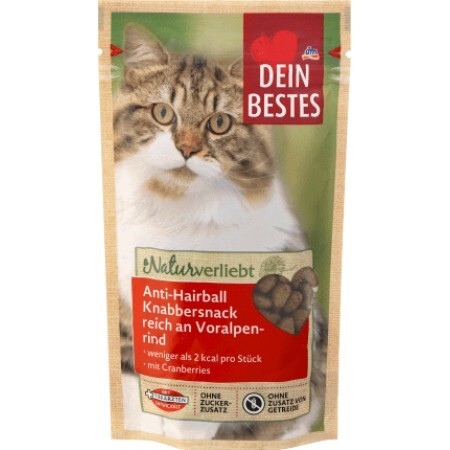 Dein Bestes hrană pentru pisici snack cu carne de vită, 50 g