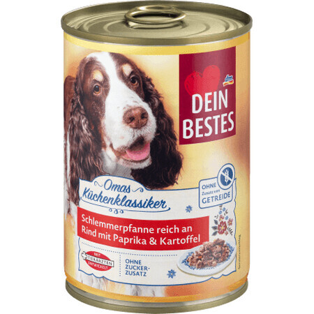 Dein Bestes Hrană umedă cu vită pentru câini, 400 g