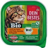 Dein Bestes Hrană umedă ECO cu pui și curcan pentru pisici, 100 g
