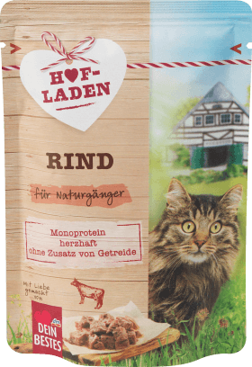 Dein Bestes hrană umedă pentru pisici carne pură de vită, 85 g