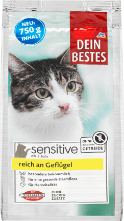 Dein Bestes hrană umedă sensitiv pentr pisici cu carne de pasăre, 750 g