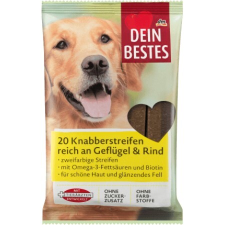 Dein Bestes sticks-uri pentru câini cu pasăre&vită, 200 g