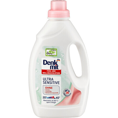 Denkmit Ultra Sensitive detergent pentru lână 30 spălări, 1,5 l