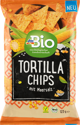 DmBio Chips tortilla cu sare de mare,ECO, 125 g