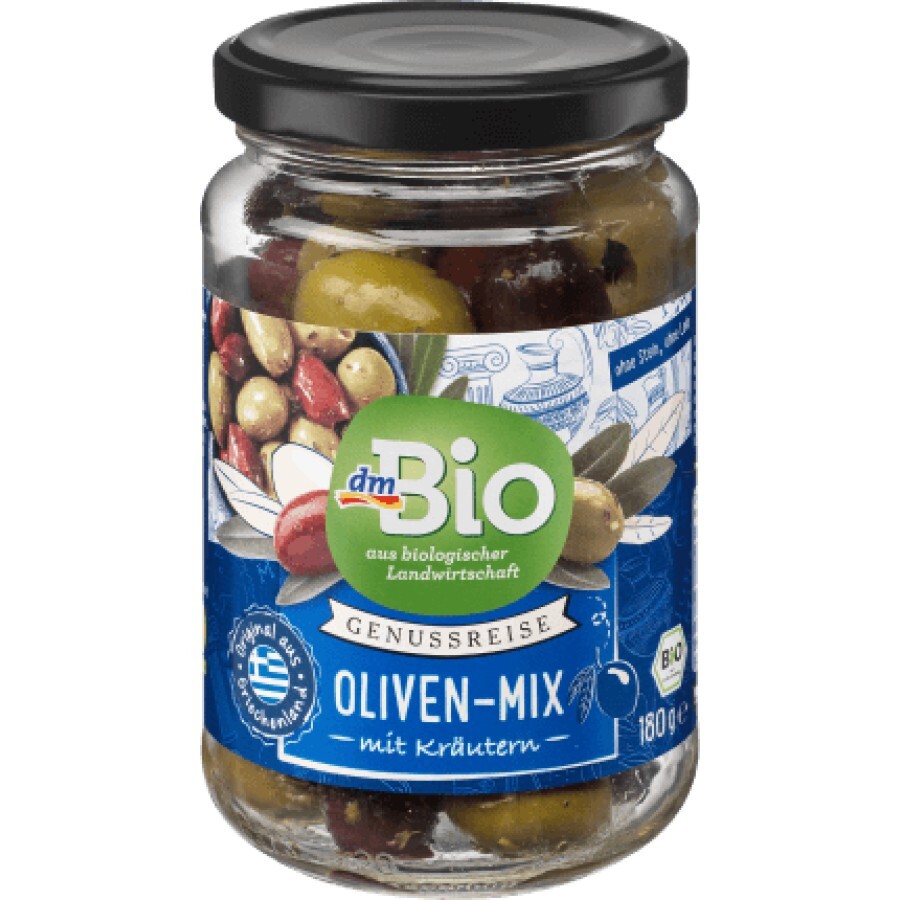DmBio Mix de măsline cu ierburi Aromatice ECO, 180 g