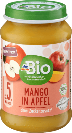DmBio Piure de mango și mere 5+, 190 g