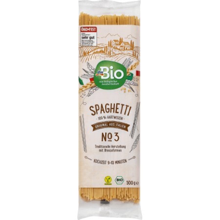 DmBio Spaghetti din grâu dur, 500 g