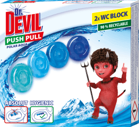 Dr. Devil Odorizant de wc push pull polar aqua 2x20g, 2 buc