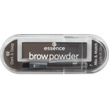 Essence Cosmetics Brow Powder set pentru sprâncene 02 dark & deep, 2,3 g