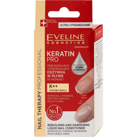 Eveline Cosmetics Tratament profesional de unghii Keratin Pro, 12 ml