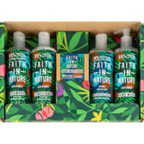 Faith in Nature Set șampon pentru păr+balsam pentru păr+gel de duș+săpun lichid+săpun solid, 1 buc