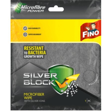 Fino Fino silver block lavetă din microfibră, 1 buc