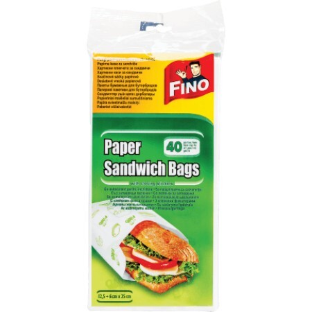 Fino Pungi din hârtie pentru sandwich, 40 buc
