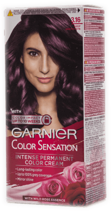 vopsea de par garnier color sensation catalog Garnier Color Sensation Vopsea permanentă 3.16 ametist profund, 1 buc