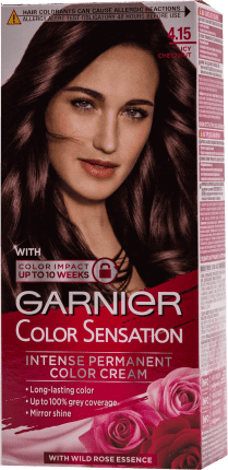 vopsea de par garnier color sensation catalog Garnier Color Sensation Vopsea permanentă 4.15 şaten, 1 buc