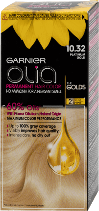 Garnier Olia Vopsea de păr permanentă fără amoniac 10.32 blond auriu, 1 buc