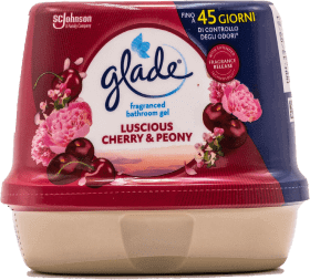 Glade Odorizant gel pentru baie cireşe şi bujor, 180 g