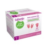 Cupe menstruale din silicon biocompatibil Saforelle, Mărimea 2, 2 bucăți, Laboratoarele Iprad