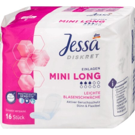 Jessa Absorbante pentru incontinență mini lungi, 16 buc