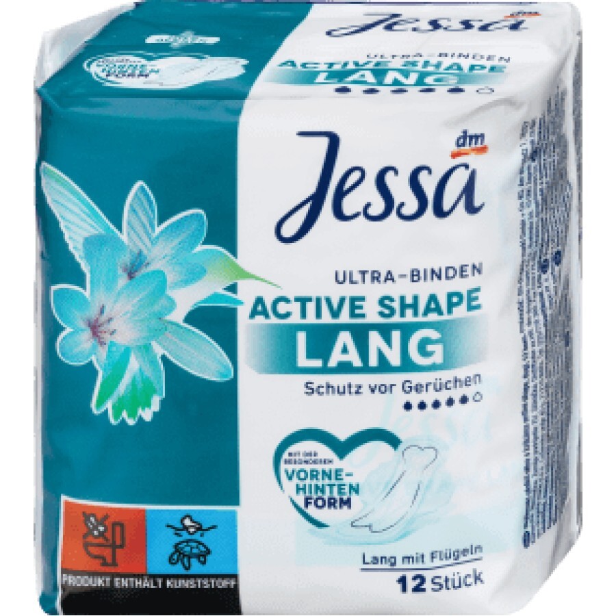 Jessa Absorbante ultra lungi active shape, 12 buc