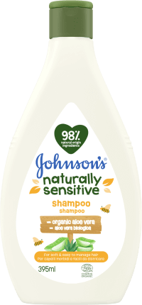 Johnson´s naturally sensitive șampon pentru copii, 395 ml