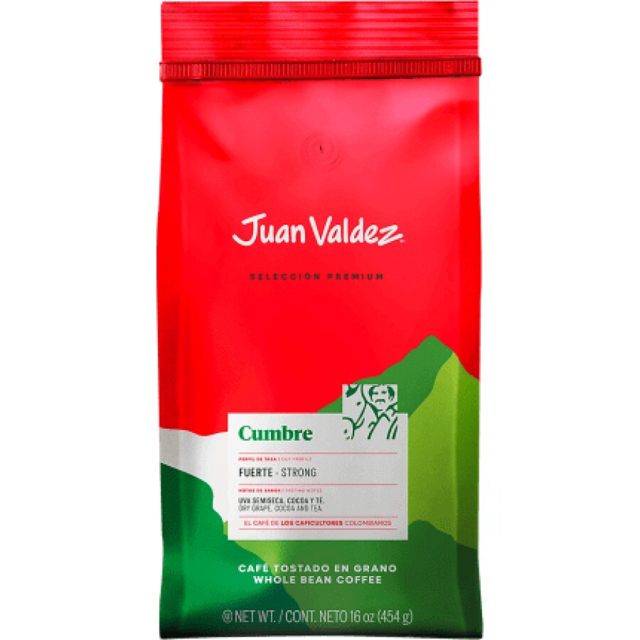 Juan Valdez Cumbre cafea boabe, 454 g