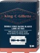 King C. Gillette Lame de ras cu dublu tăiș, 10 buc