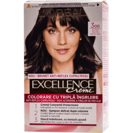 Loreal Paris  EXCELLENCE CREME Vopsea de păr permanentă cu amoniac 3, 1 buc