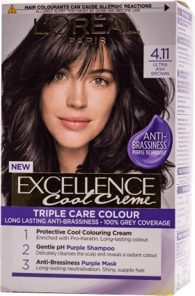 Loreal Paris EXCELLENCE CREME Vopsea de păr permanentă cu amoniac 4.11, 1 buc