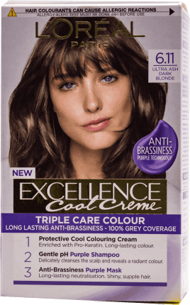 Loreal Paris  EXCELLENCE CREME Vopsea de păr permanentă cu amoniac 6.11, 1 buc