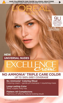 Loreal Paris  EXCELLENCE CREME Vopsea permanentă 9U light blonde, 1 buc