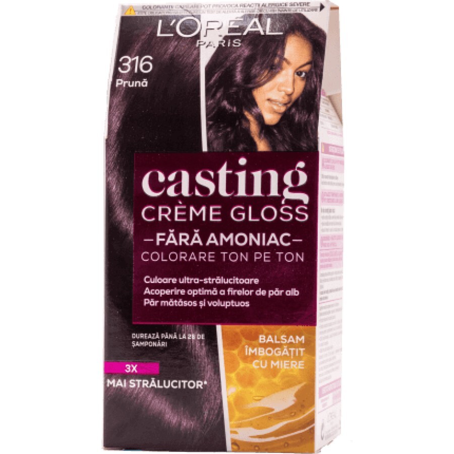 Loreal Paris CASTING CREME GLOSS Vopsea păr 316 prună, 1 buc