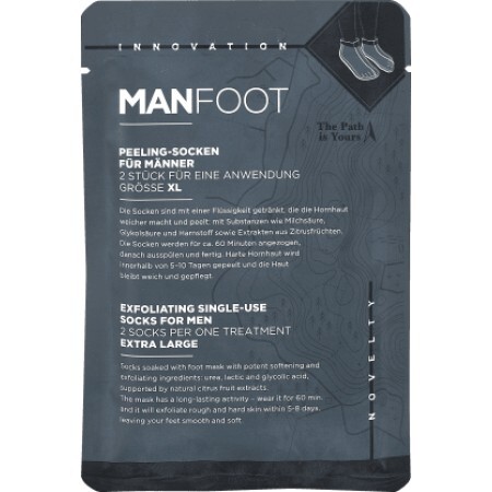 MANFOOT Șosete exfoliante de unica folosință pentru bărbați, 1 buc