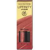 Max Factor Lipfinity 24h ruj lichid 140 Charming, 1 buc