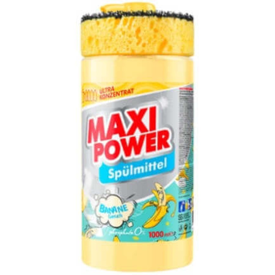 Maxi Power Maxi Power detergent de vase cu aromă de banană, 1 l
