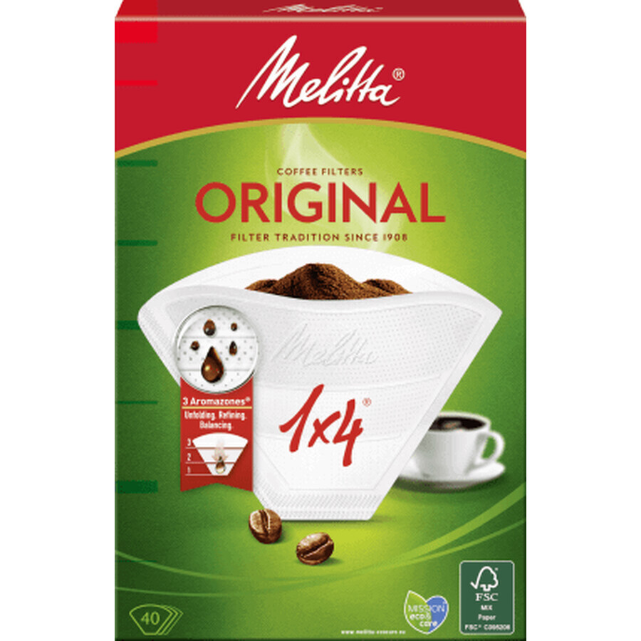 Melitta Melitta filtru cafea hârtie nr.4, 40 buc