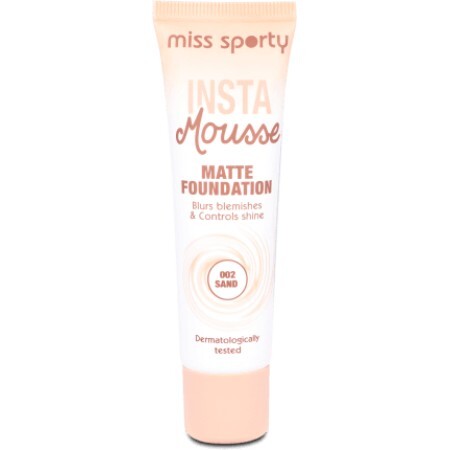 Miss Sporty Insta Mousse Matte fond de ten 002 Sand, 30 ml