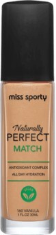 Miss Sporty Naturally Perfect Match fond de ten 160 Vanilla, 30 ml