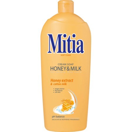 Mitia Rezervă săpun lichid Miere și Lapte, 1 l